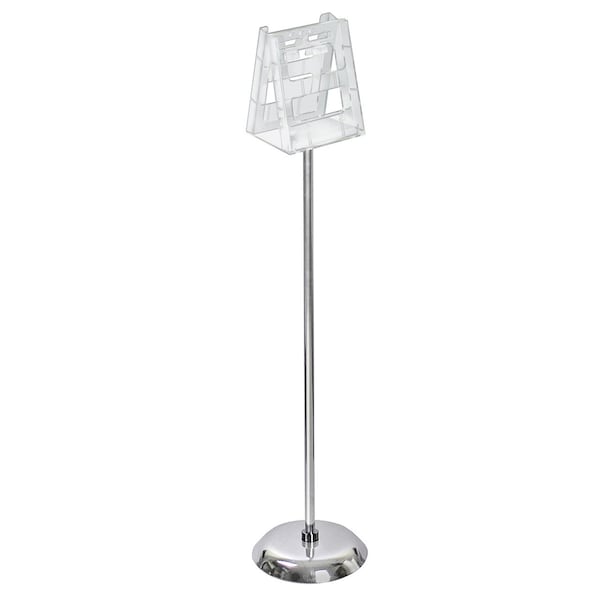Azar Displays 2-Pocket Acrylic Literature Holder Floor Stand for 8.5'' x 11'' Paper 300858 - main